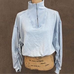 Free People Movement Light Blue Quarter Zip